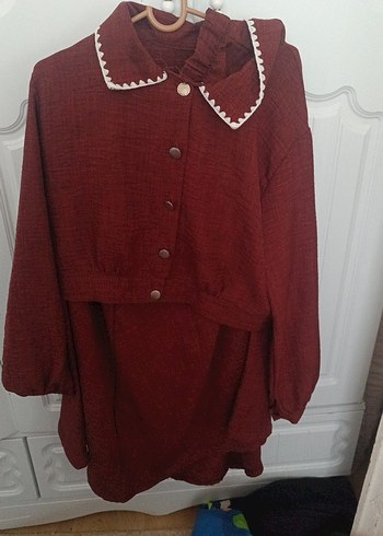 xxl Beden Bordo etek üst takım