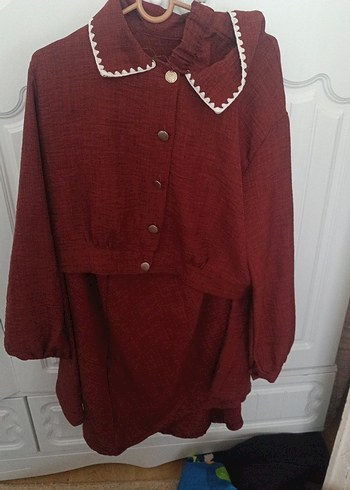 Stradivarius Bordo etek üst takım
