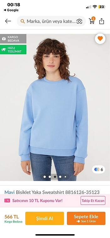 Mavi Jeans mavi sweatshirt