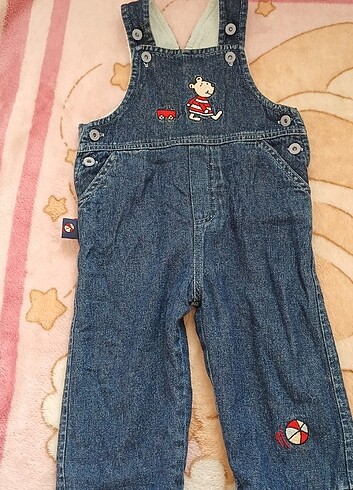 1,5 Yaş Beden mavi Renk Tulum pantolon