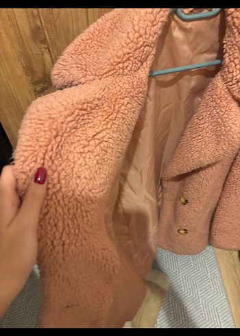 xs Beden pembe Renk KOTON Pembe Kadın Kürk