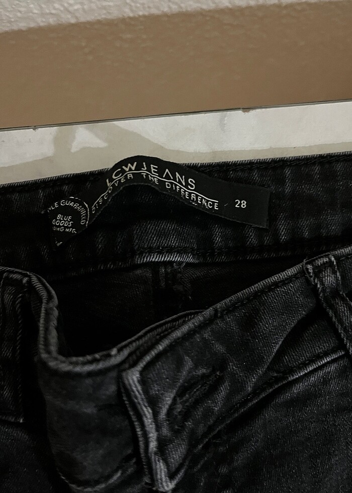 siyah kot şort - Görsel 2