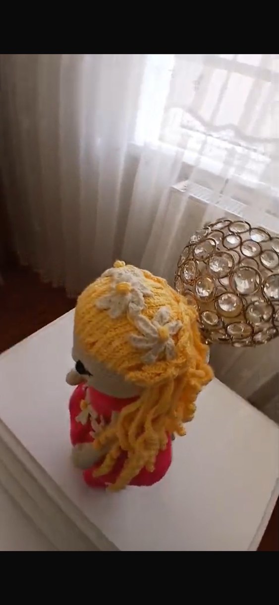 Pembe Örgü Amigurimi Bebek Oyuncak - Görsel 4