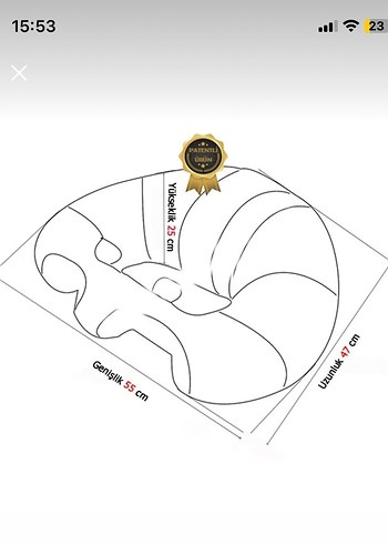 Kırmızı Peluş Bebek Oturma Destek Yastığı - Görsel 5