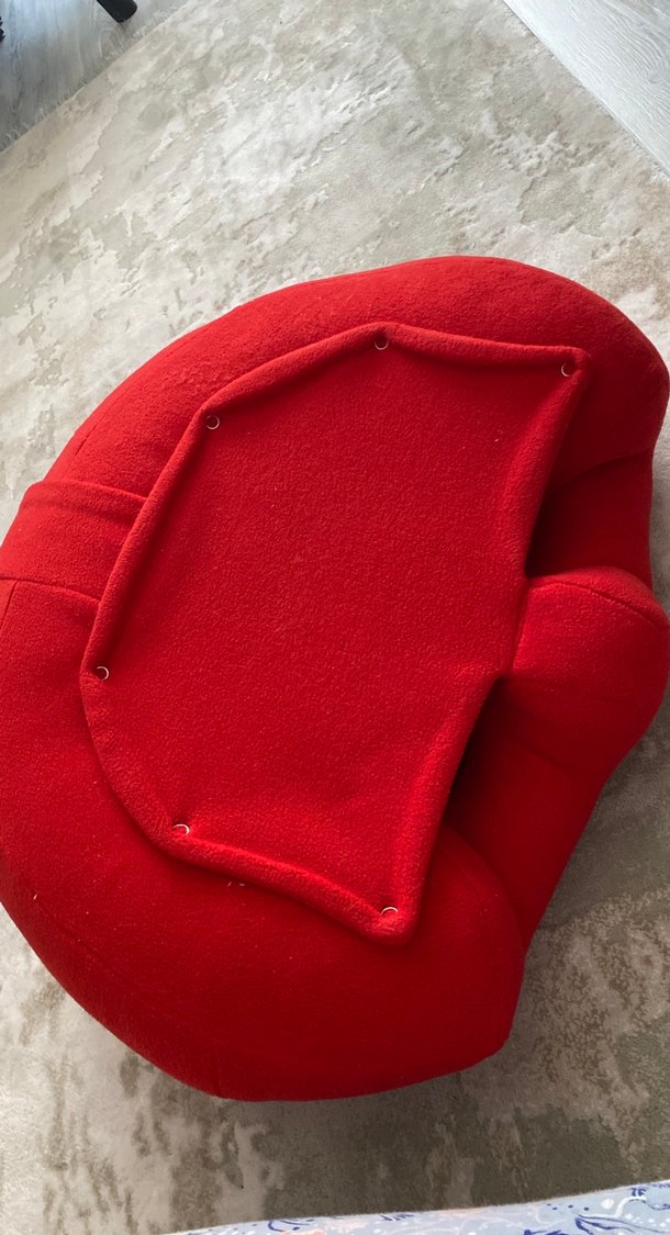 Kırmızı Peluş Bebek Oturma  Destek Yastığı - Görsel 3