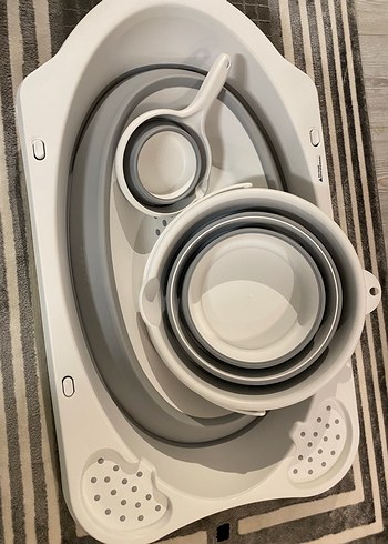 Katlanabilir Bebek Küveti ve Katlanabilir Kova Seti - Görsel 2