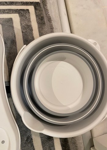 Katlanabilir Bebek Küveti ve Katlanabilir Kova Seti - Görsel 5