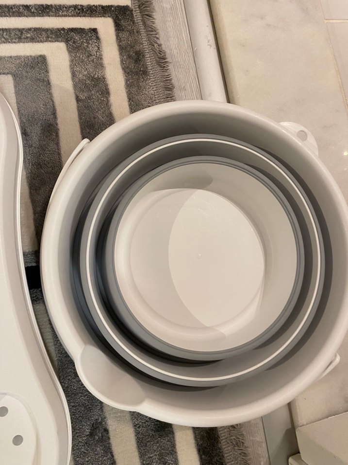 Katlanabilir Bebek Küveti ve Katlanabilir Kova Seti - Görsel 5