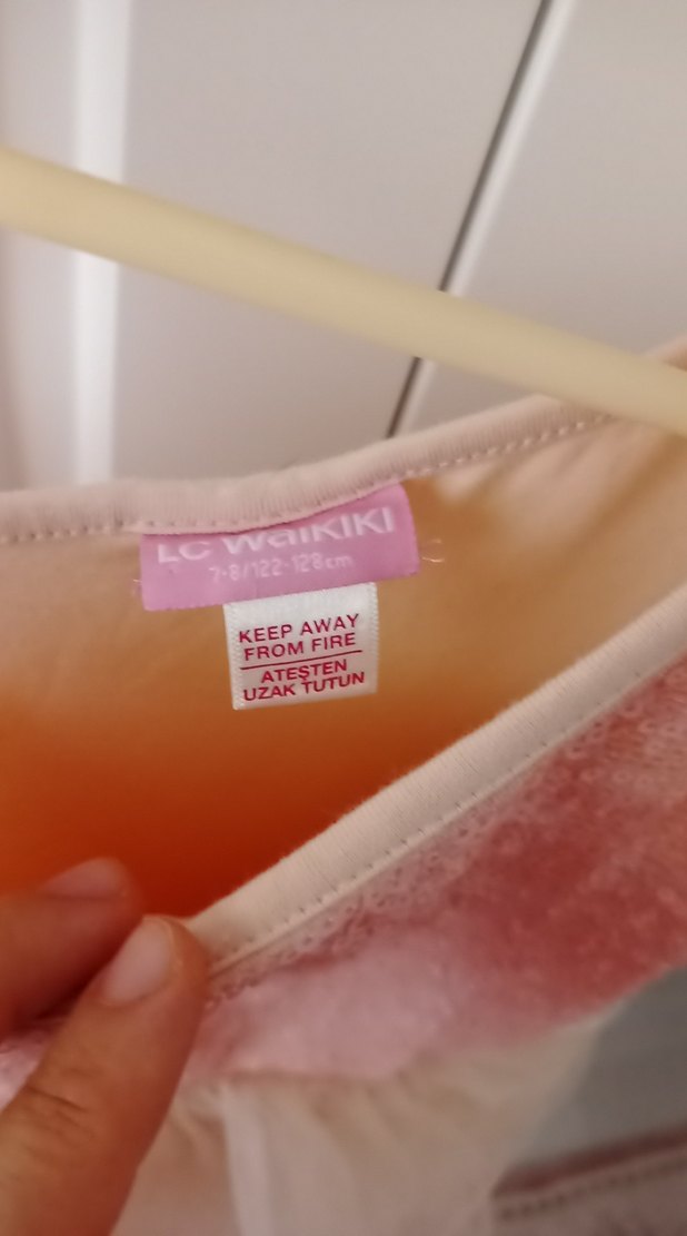 Pembe Kız Çocuk Fırfırlı Straplez Elbise - Görsel 2