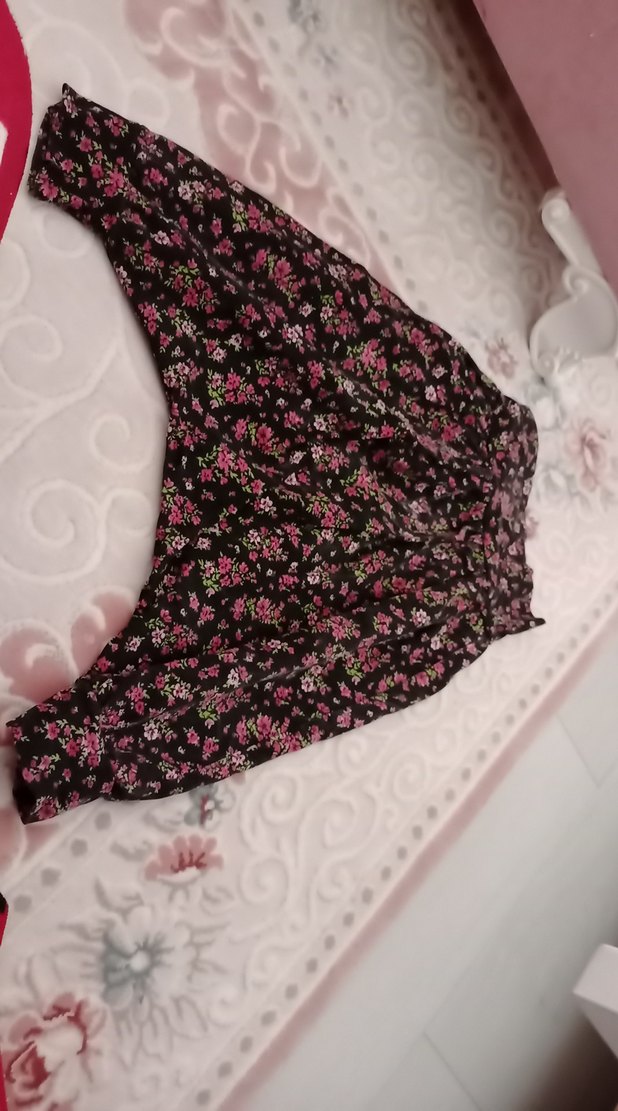 Çiçek Desenli Bohem Midi Kadın Pantolon - Görsel 2