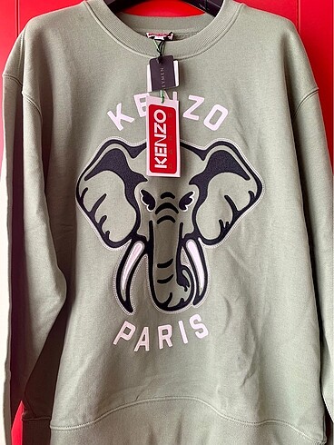 l Beden haki Renk Kenzo Nakışlı Haki Sweatshirt