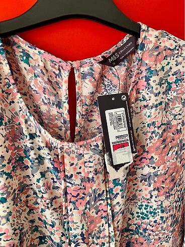 xxl Beden pembe Renk Marks and Spencer Kadın Desenli Bluz
