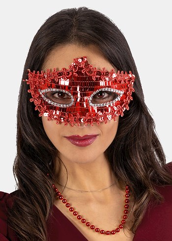 Altın Renkli Parlak Maske 3lü Paket - Görsel 5