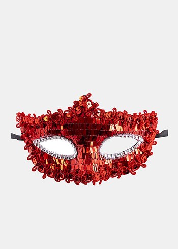 Altın Renkli Parlak Maske 3lü Paket - Görsel 6