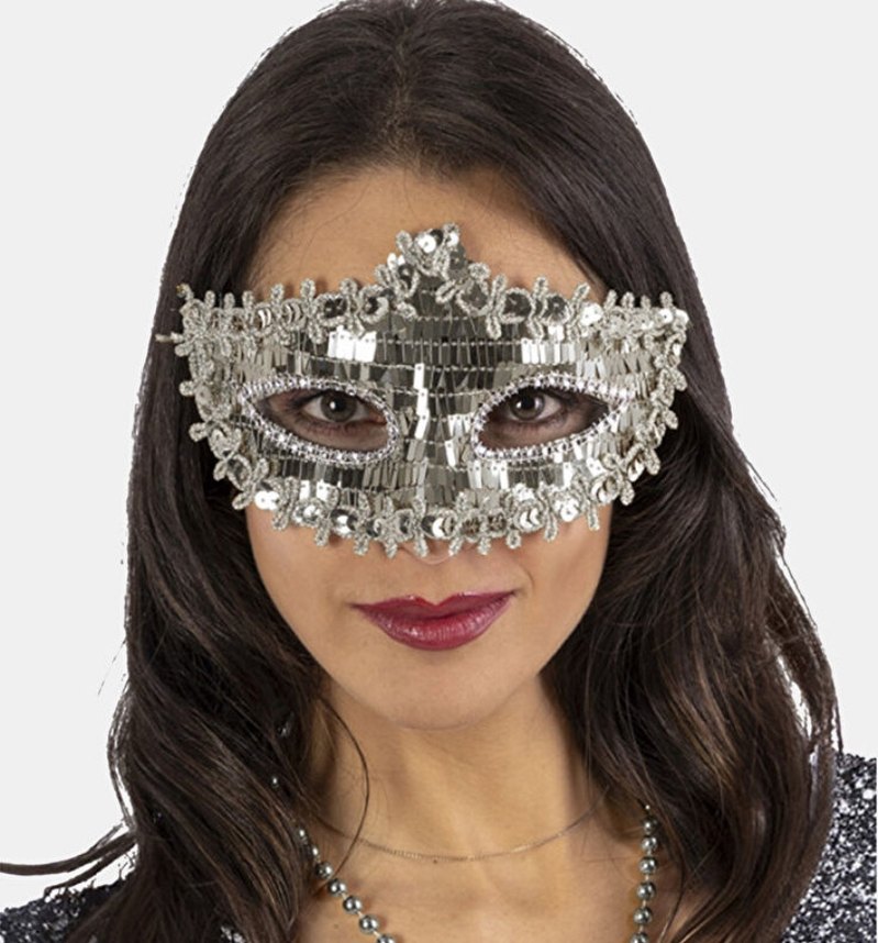 Altın Renkli Parlak Maske 3lü Paket - Görsel 3