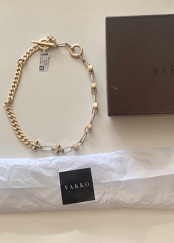 Vakko Zincir Detaylı Altın Kadın Kolye