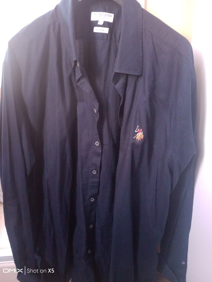 Siyah Erkek Keten Gömlek Uzun Kollu - Görsel 4