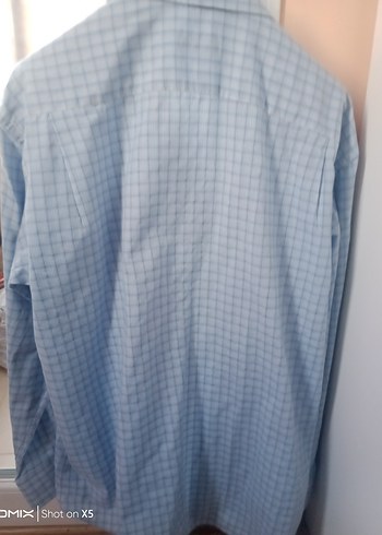 Erkek Mavi Pamuklu Düğmeli Gömlek - Görsel 3
