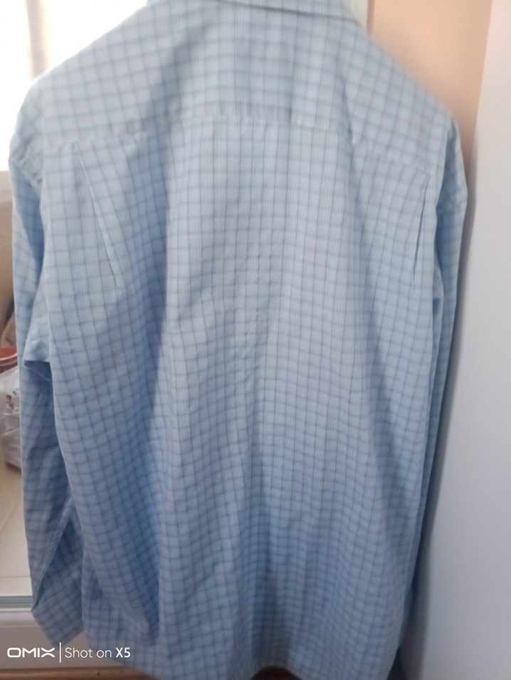 Erkek Mavi Pamuklu Düğmeli Gömlek - Görsel 3