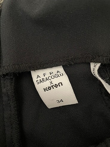 34 Beden siyah Renk Koton marka siyah İspanyol pantolon