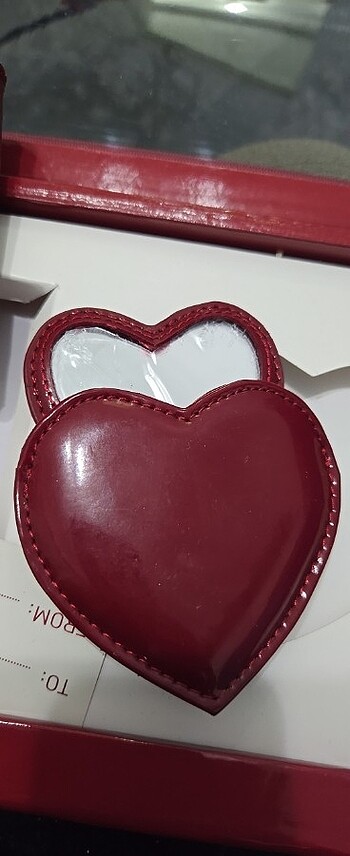 Beden bordo Renk Bozuk para cüzdanı ve küçük kal ayna