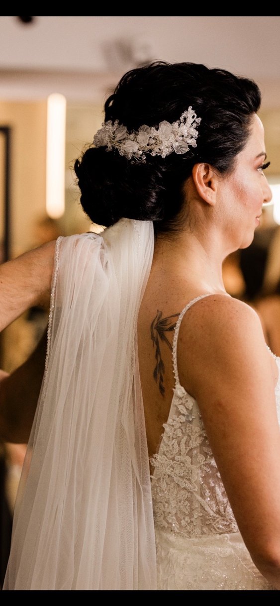 İp askılı işlemeli gelinlik - Görsel 3