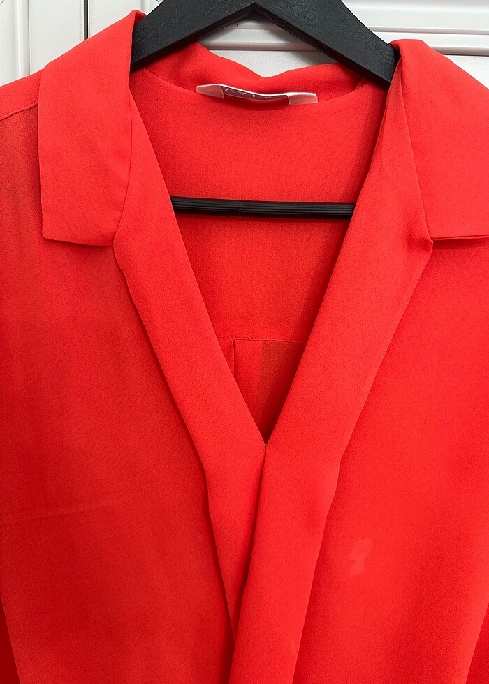 Kruvaze yaka bluz - Görsel 3