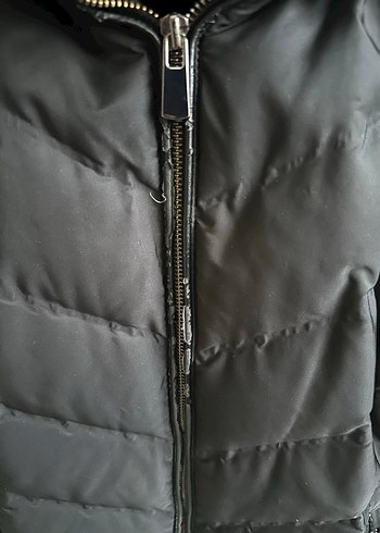 Zara Siyah Kürklü Kadın Kışlık Mont - Görsel 5