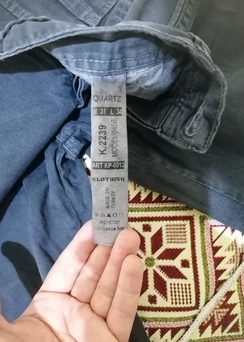 s/m Beden Ouartz marka erkek gri kapri