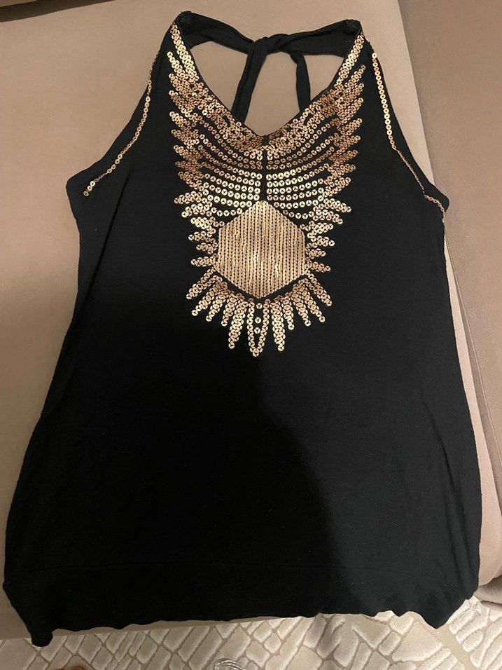 Gold işlemeli buluz - Görsel 2