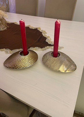 Parlak Altın Renkli Mumluk - Görsel 4