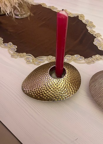 Parlak Altın Renkli Mumluk - Görsel 2