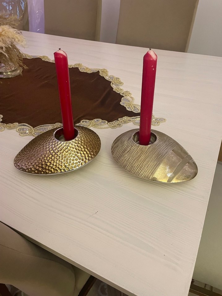 Parlak Altın Renkli Mumluk - Görsel 4