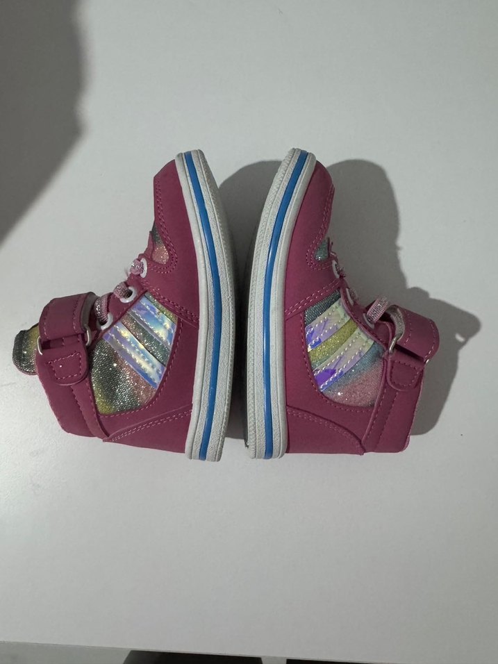 Kız Çocuk Pembe Renkli Bağcıklı Spor Ayakkabı - Görsel 2