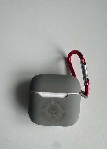 Beyaz Airpords ve Gri Koruyucu Kılıf - Görsel 5