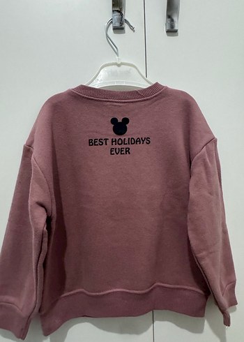 SIFIR ZARA Kız Çocuk Uzun Kollu Pembe Baskılı Sweatshirt - Görsel 2
