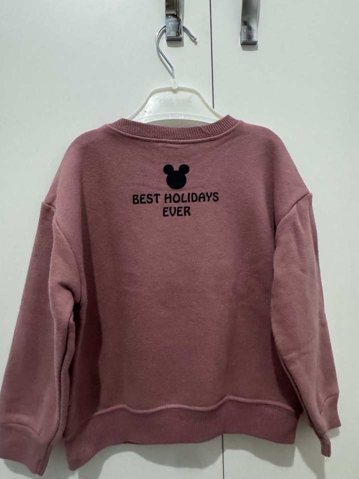 SIFIR ZARA Kız Çocuk Uzun Kollu Pembe Baskılı Sweatshirt - Görsel 2