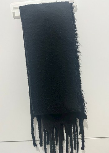 Püsküllü Siyah Bohem Kadın Şal - Görsel 2