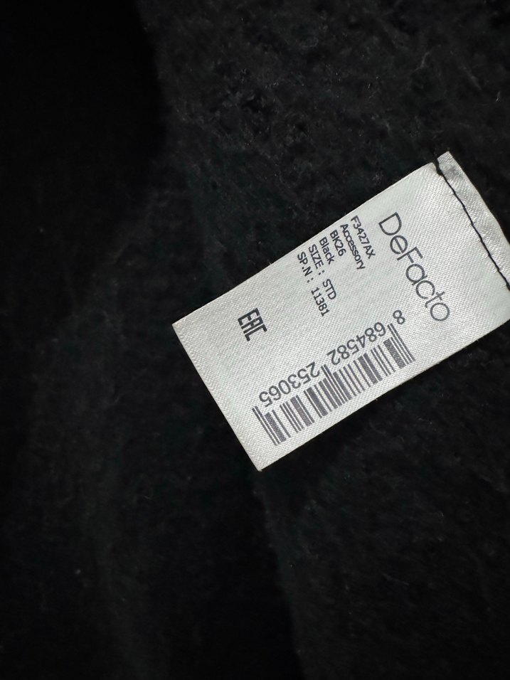 Püsküllü Siyah Bohem Kadın Şal - Görsel 3