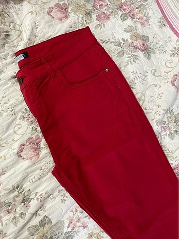 Diğer Kırmızı keten pantolon