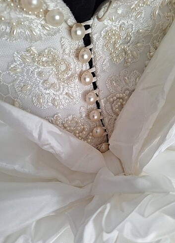 GELİNLİK vintage Fransız dantelli gelinlik özel tasarım - Görsel 8