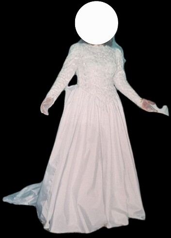 GELİNLİK vintage Fransız dantelli gelinlik özel tasarım - Görsel 2