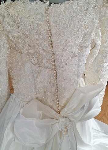 GELİNLİK vintage Fransız dantelli gelinlik özel tasarım - Görsel 11