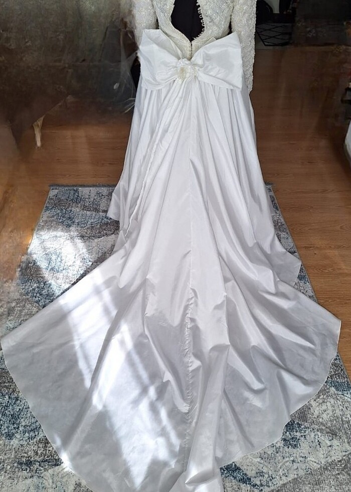 GELİNLİK vintage Fransız dantelli gelinlik özel tasarım - Görsel 5