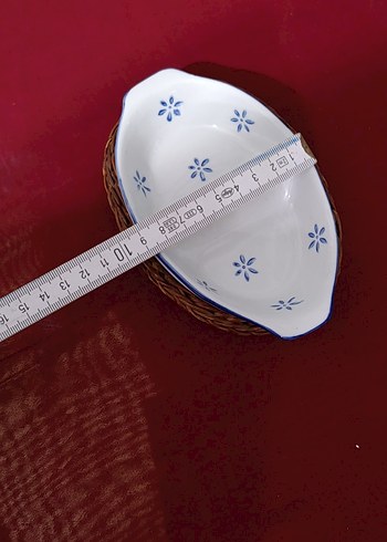 vintege Mavi porselen Yemek Kabı - Görsel 4