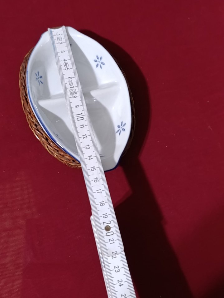 vintege Mavi porselen Yemek Kabı - Görsel 3