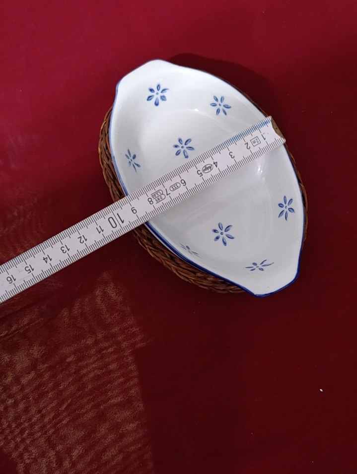 vintege Mavi porselen Yemek Kabı - Görsel 4