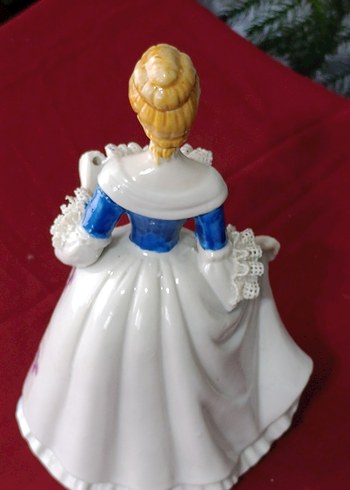 vintege Hollanda Mavi Elbiseli Porselen biblo - Görsel 2