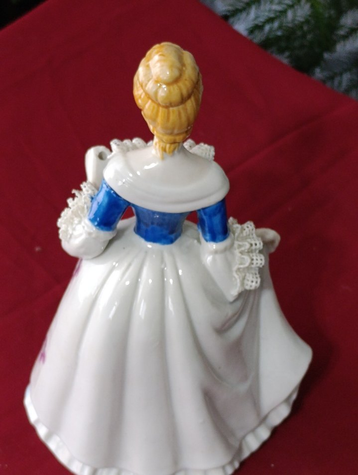 vintege Hollanda Mavi Elbiseli Porselen biblo - Görsel 2