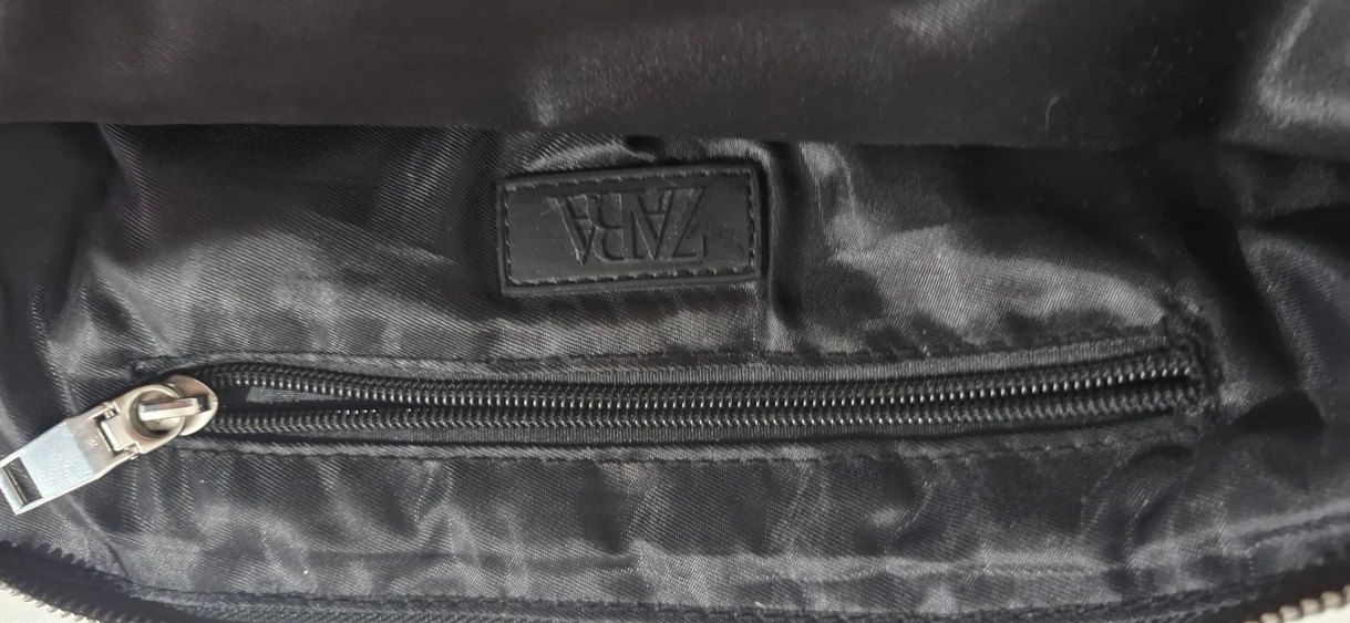 Zara Siyah Fermuarlı Kadın Clutch Çanta - Görsel 4